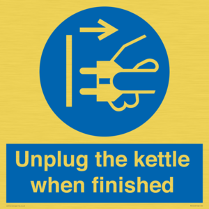 Unplug the kettle when finished